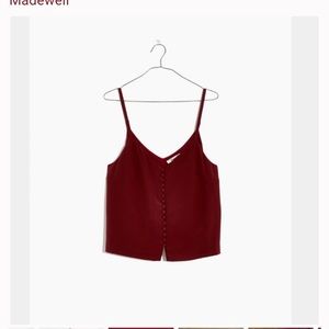 Madewell Burgandy Silk Cami - Size 6